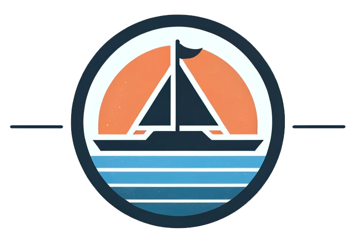 Logo von Yacht Management Turkey, zeigt ein stilisiertes Segelboot vor einem orange-blauen Hintergrund.